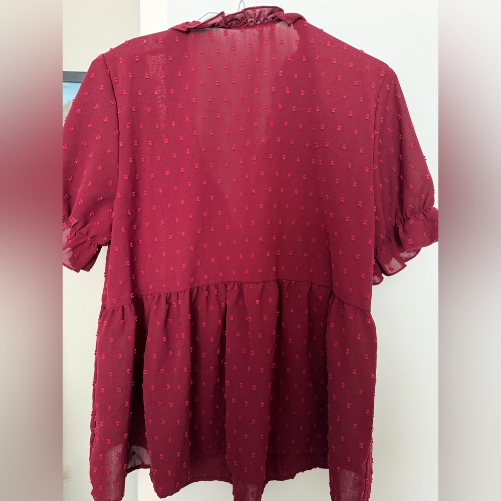 Maroon blouse - Picture 3 of 4